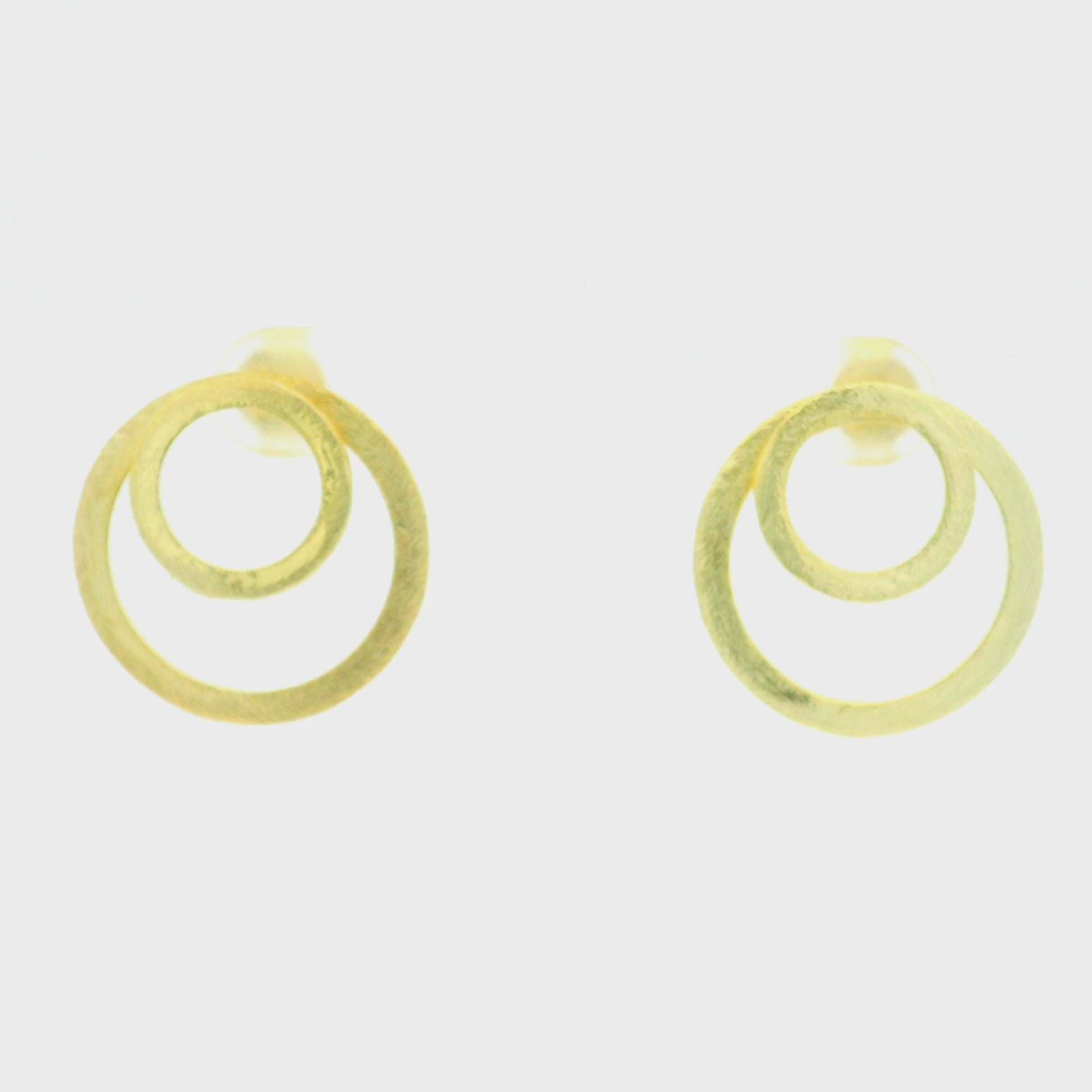 Interlink Globe Sterling Silver Earrings